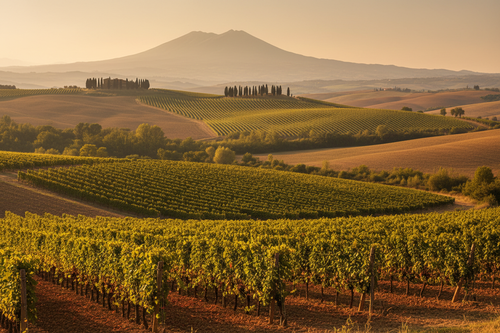 Montalcino vinmark i Toscana