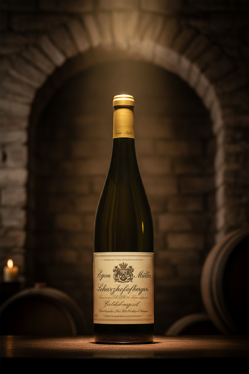 Riesling Auslese Goldkapsel 2019 i eksklusiv vinkælder